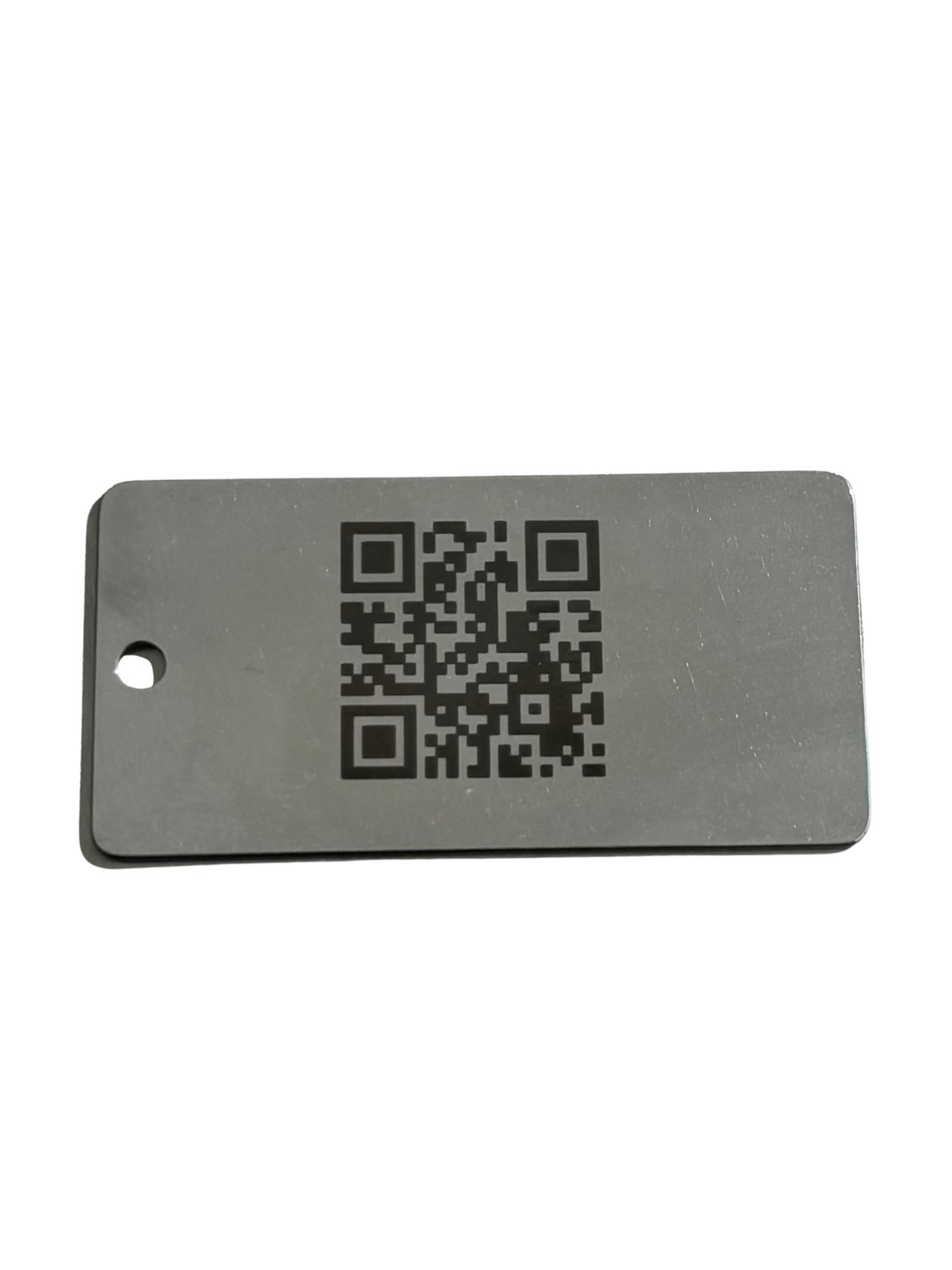 stainless steel tag with QR code