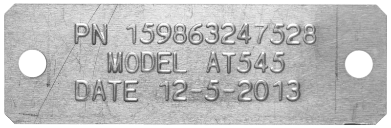 CIM Embossed Tag