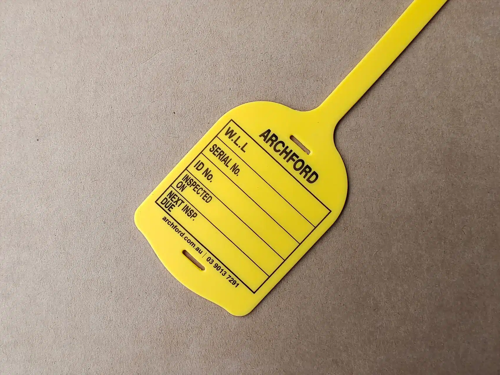 archford rubber safety tag